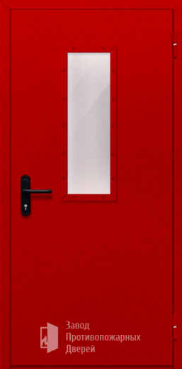 Фото двери «Однопольная со стеклом (красная)» в Одинцово