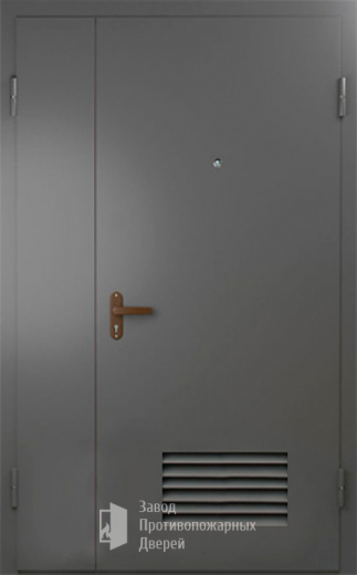 Фото двери «Техническая дверь №7 полуторная с вентиляционной решеткой» в Одинцово
