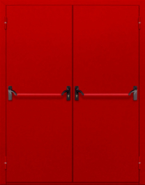 Фото двери «Двупольная глухая с антипаникой (красная)» в Одинцово