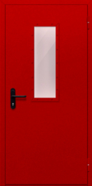 Фото двери «Однопольная со стеклом (красная)» в Одинцово