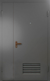 Фото двери «Техническая дверь №7 полуторная с вентиляционной решеткой» в Одинцово