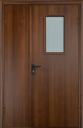 Фото двери «Полуторная МДФ со стеклом EI-30» в Одинцово