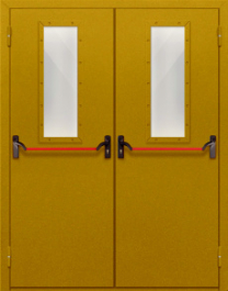 Фото двери «Двупольная со стеклом и антипаникой №65» в Одинцово
